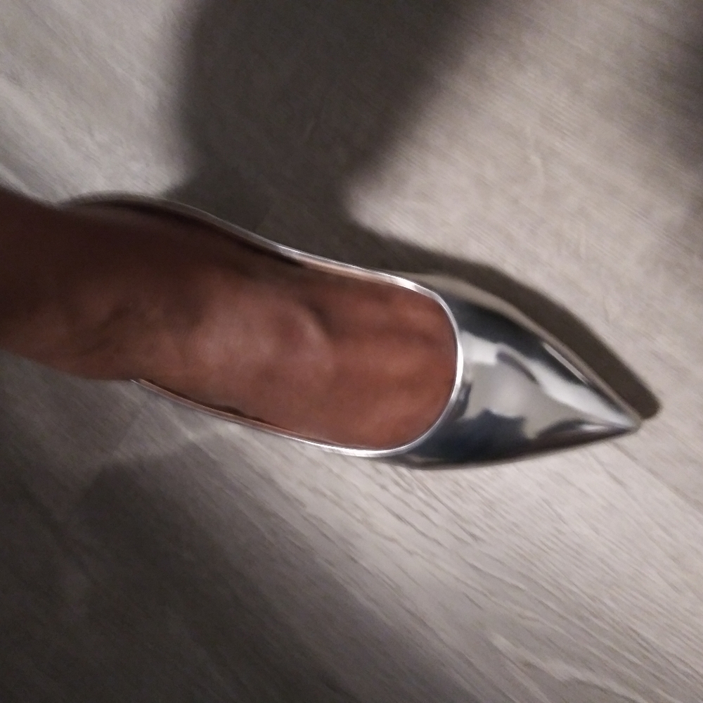 Jcrew silver slippers